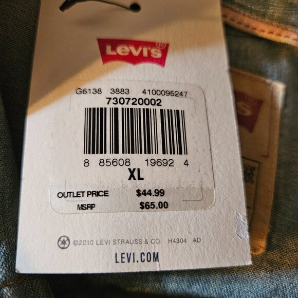 Men's Levi's Denim Shirt Sz XL NEW NWTG Wester Snaps - Picture 6 of 6